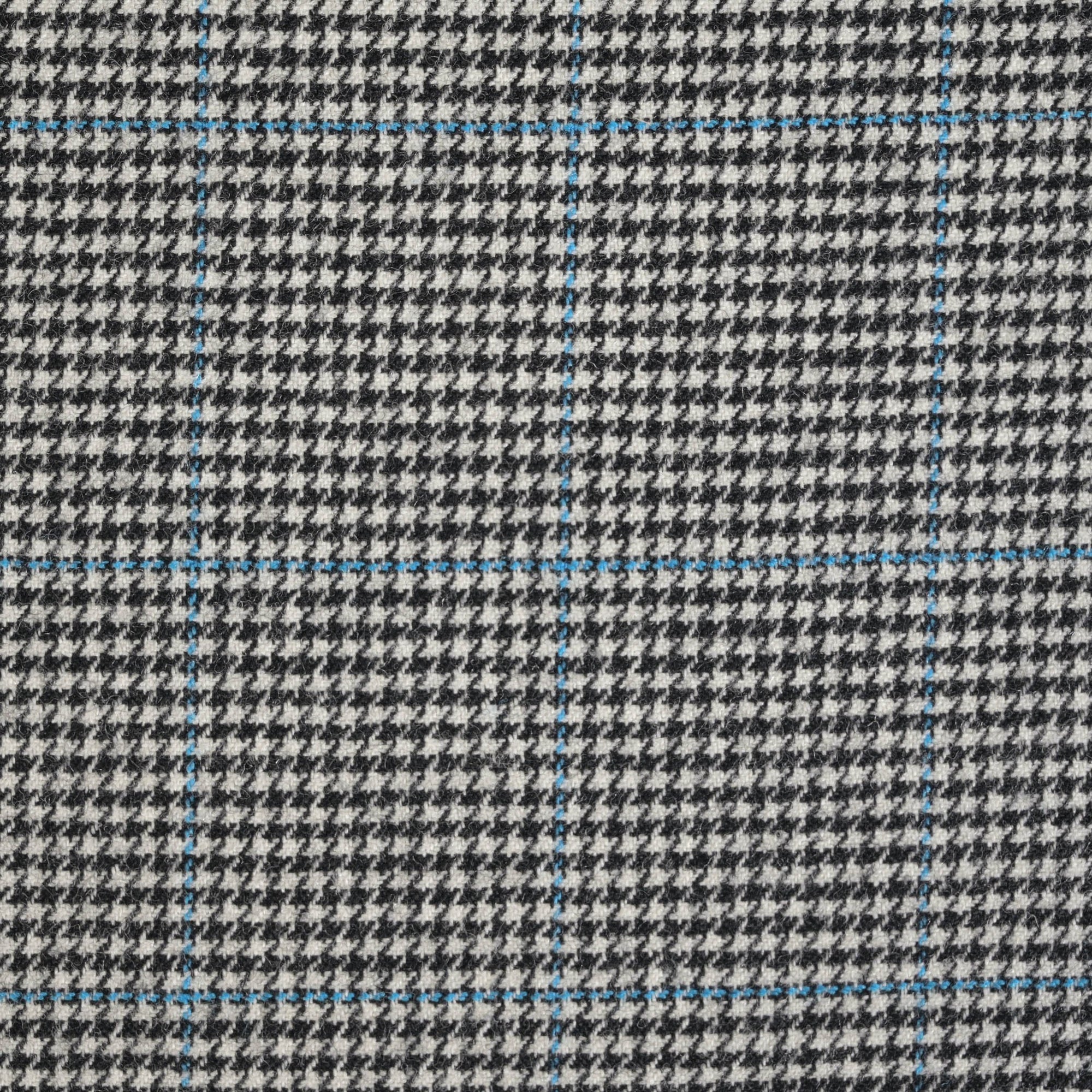 Black Pied-de-Poule Suiting Fabric 4140
