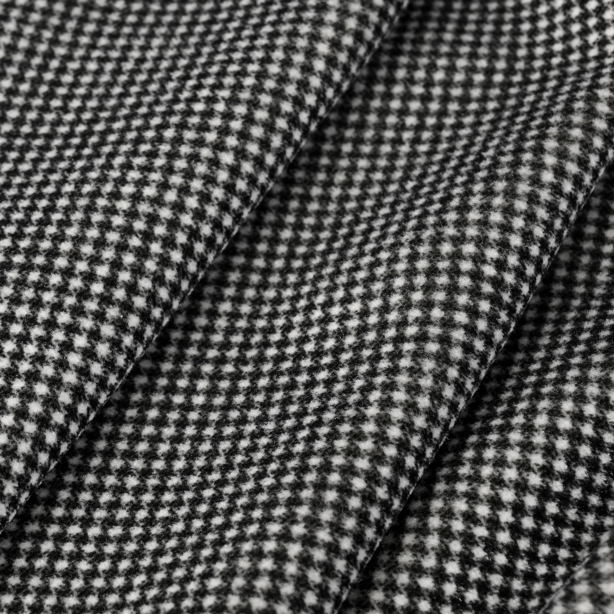 Black Pied-de-Poule Velvet Fabric 77245