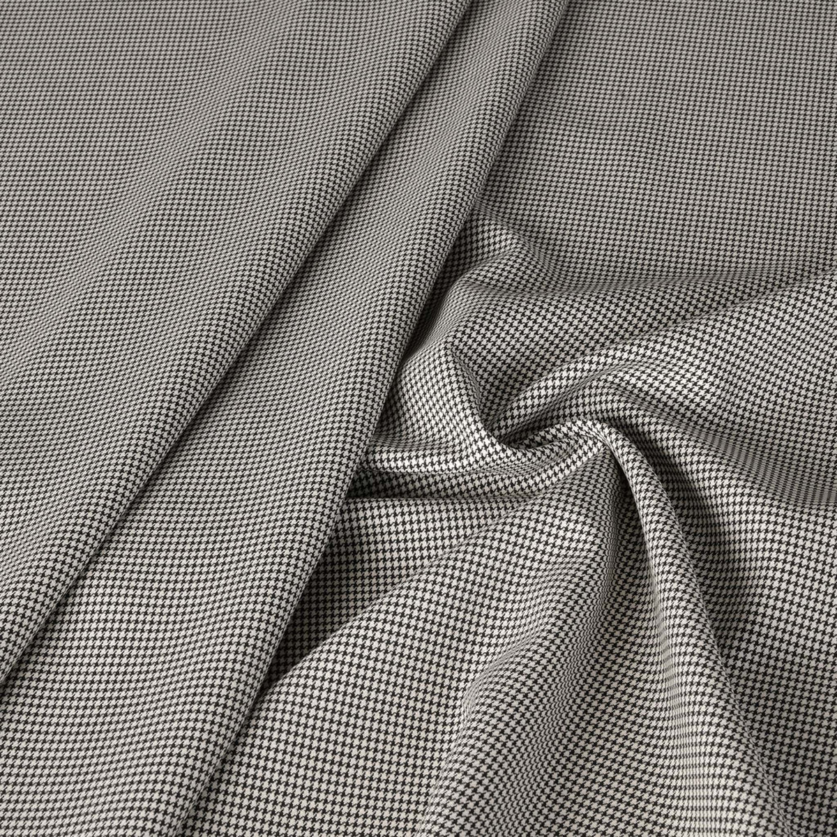 Black Pied de Poule Suiting Fabric 3787