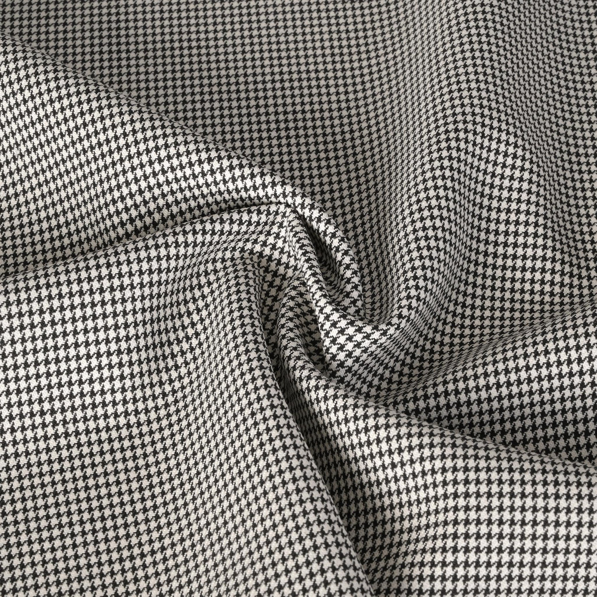 Black Pied de Poule Suiting Fabric 3787