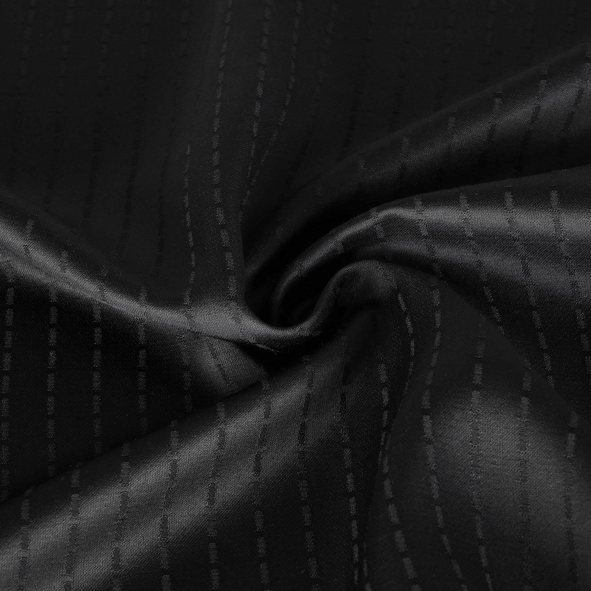 Black Pinstriped Suiting Fabric 7053