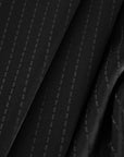 Black Pinstriped Suiting Fabric 7053