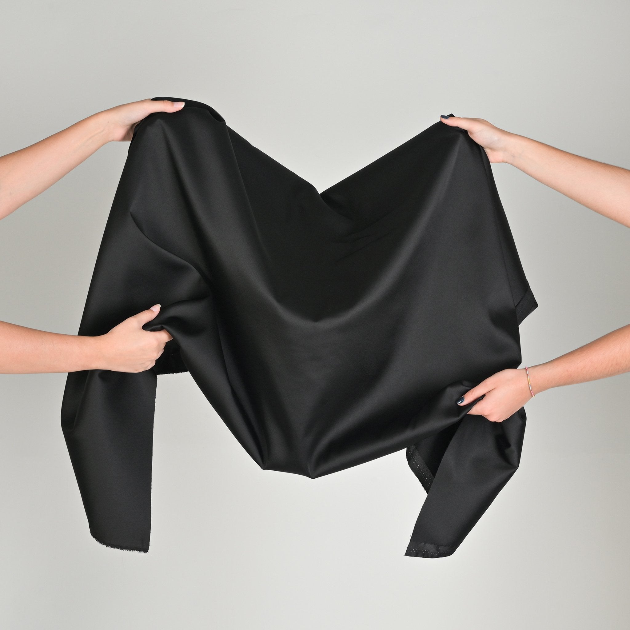 Black Satin Fabric 95343