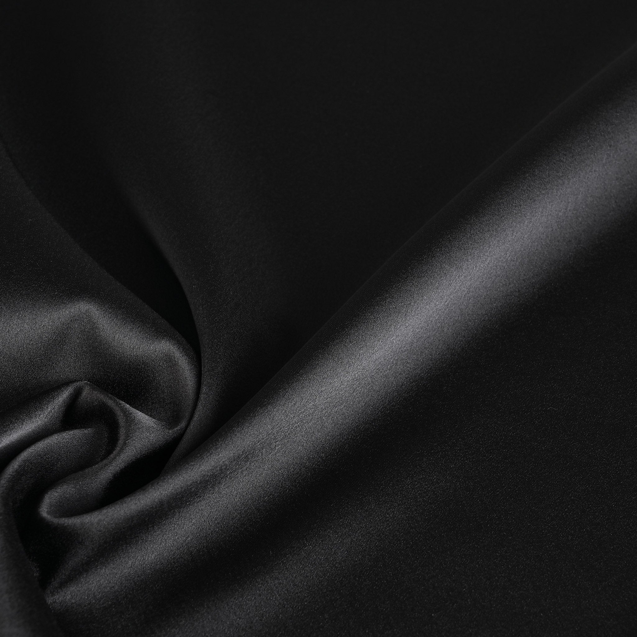 Black Satin Fabric 95343