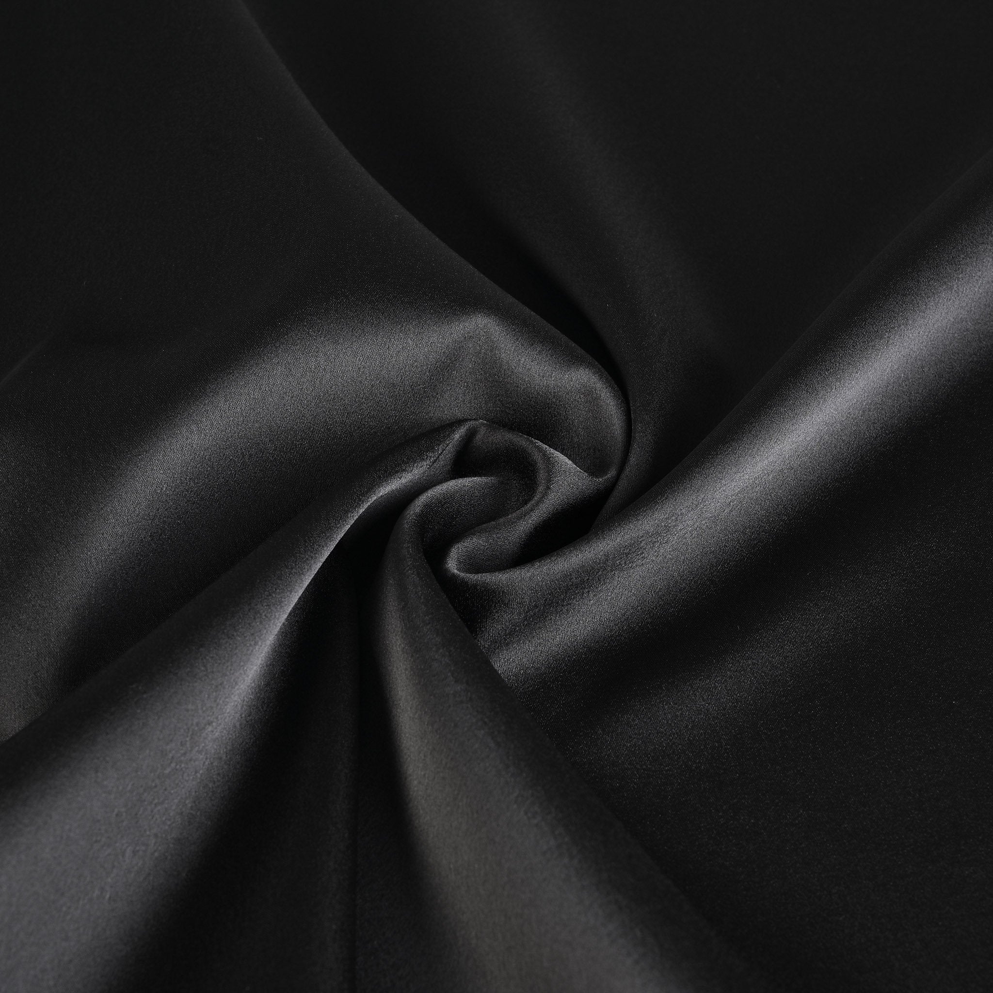 Black Satin Fabric 95343