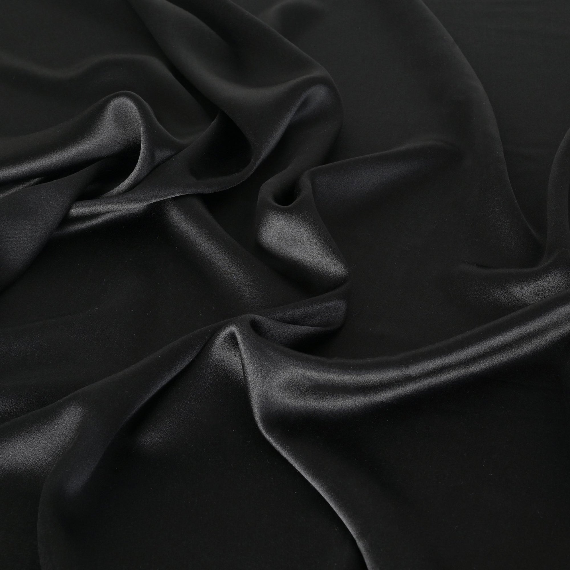 Black Satin Fabric 98786