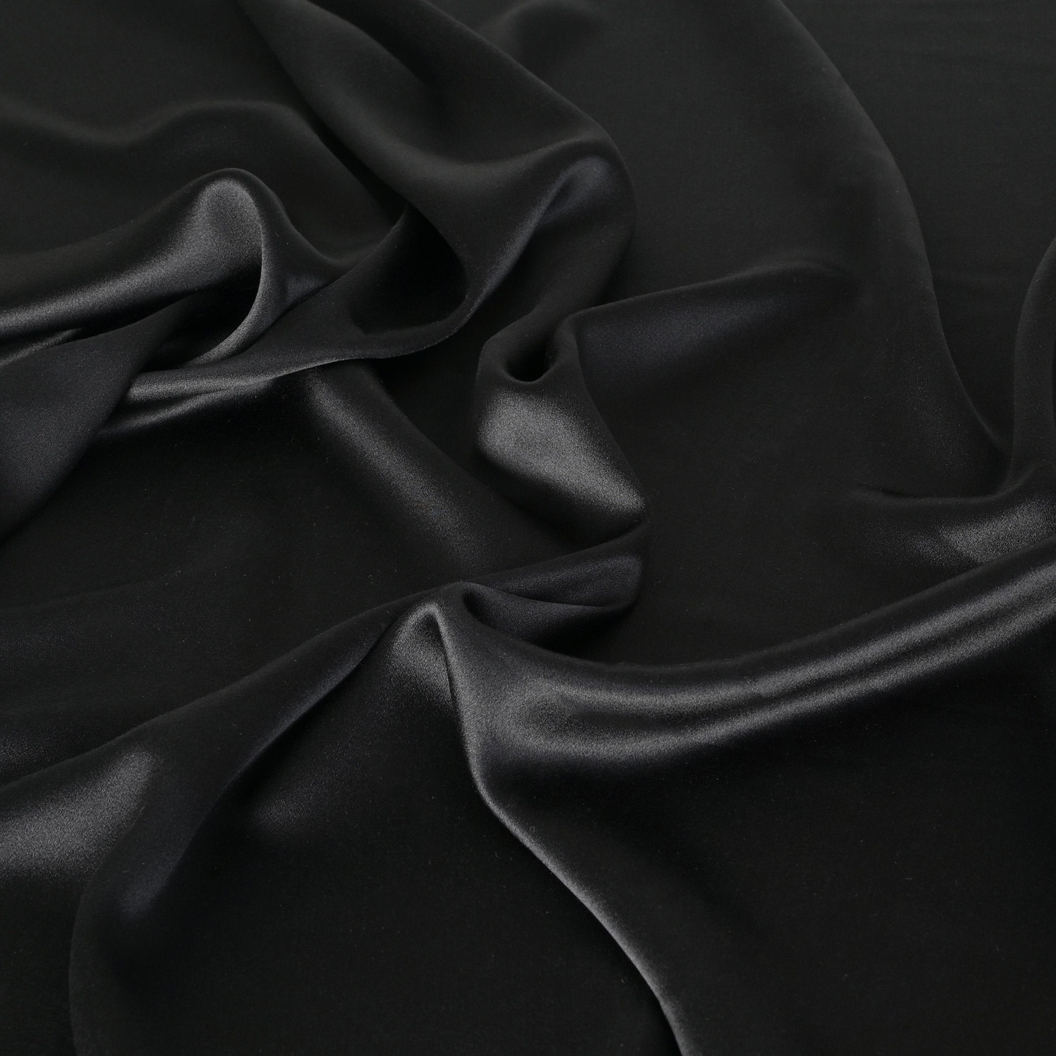 Black Satin Fabric 98786