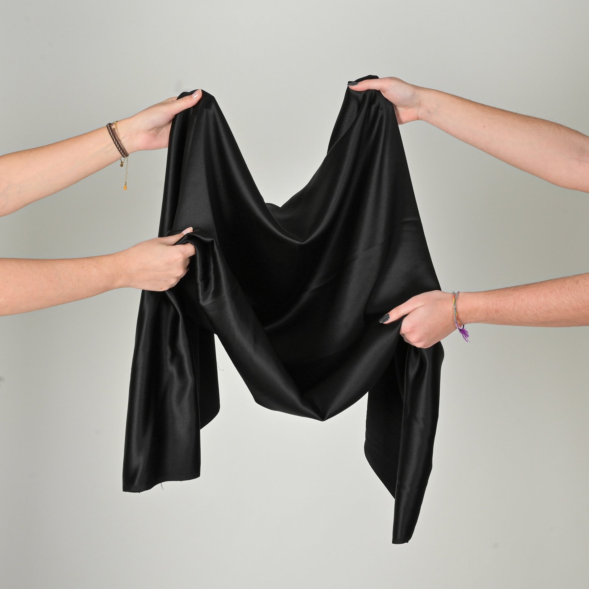 Black Satin Fabric 98786