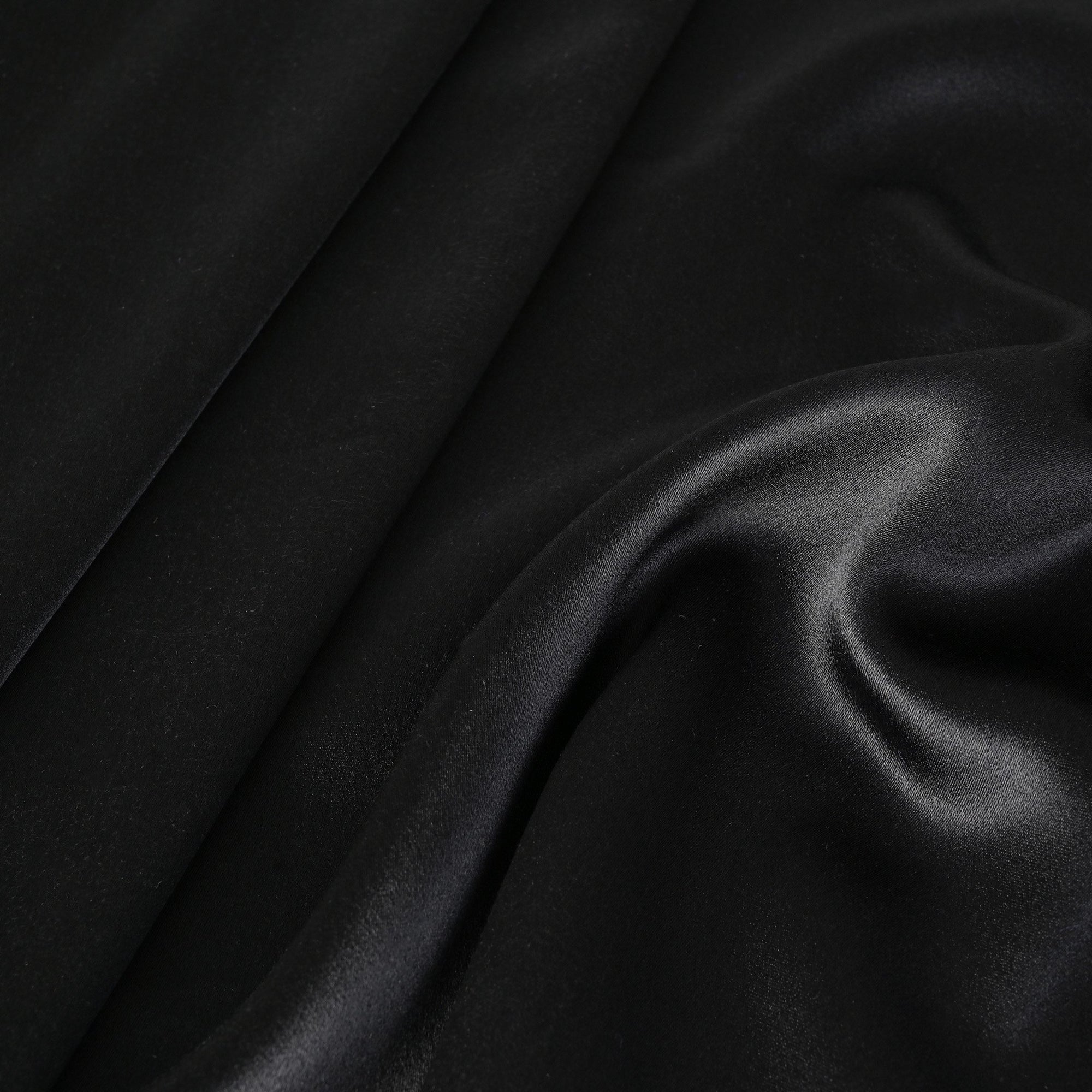 Black Satin Fabric 98786