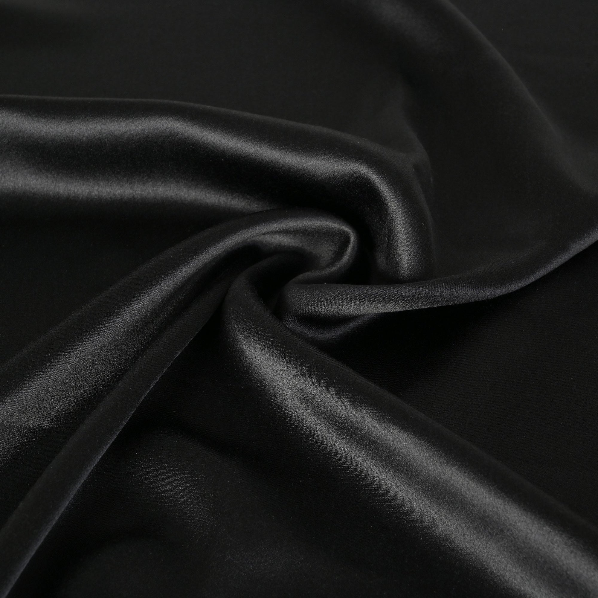 Black Satin Fabric 98786