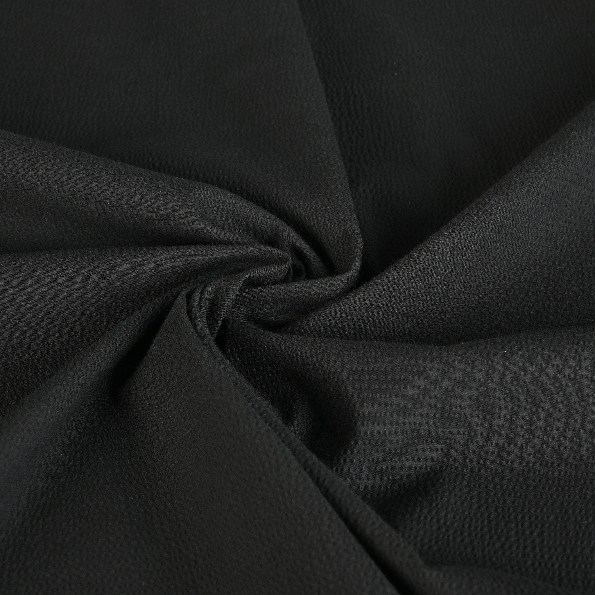 Black Seersucker Fabric 7987