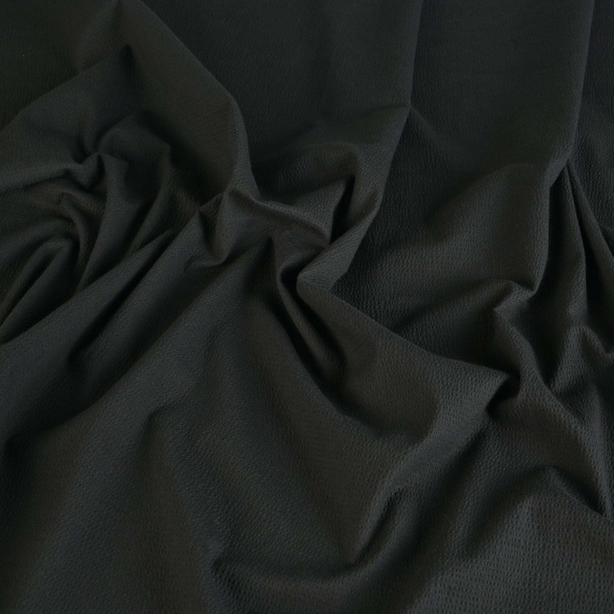 Black Seersucker Fabric 7987