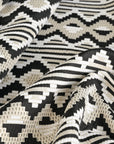 Black Shiny Jacquard Fabric 95328