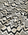 Black Shiny Jacquard Fabric 95328