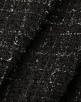Black Shiny Tweed Fabric 12054