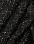 Black Shiny Tweed Fabric 12054