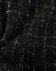 Black Shiny Tweed Fabric 12054