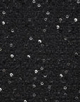 Black Shiny Tweed Fabric 6513