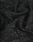 Black Shiny Tweed Fabric 6513