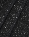 Black Shiny Tweed Fabric 6513