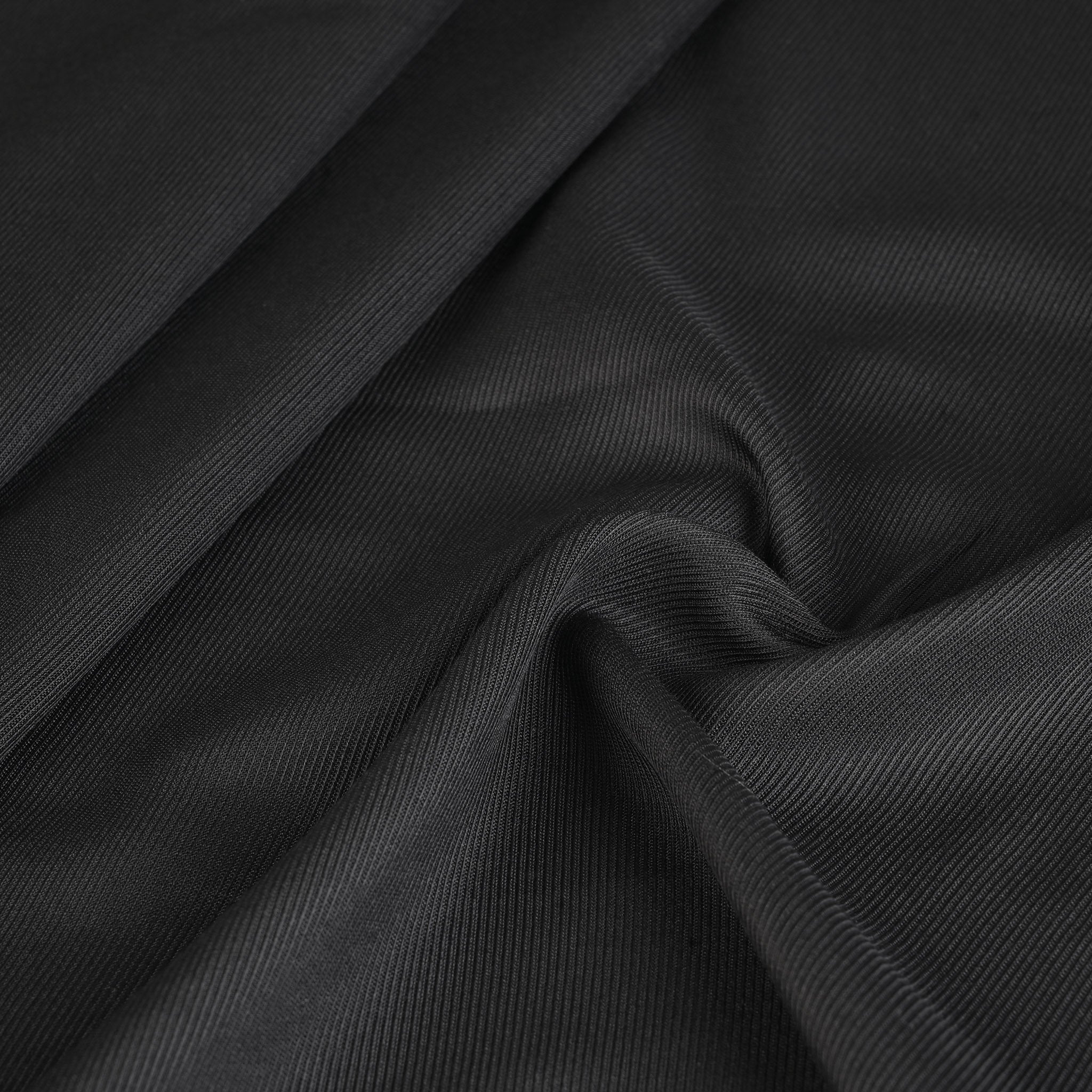 Black Silk Twill Fabric 95342