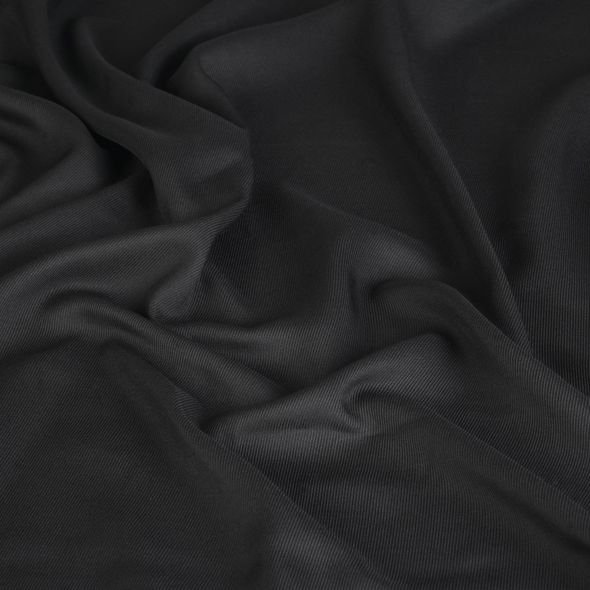 Black Silk Twill Fabric 95342