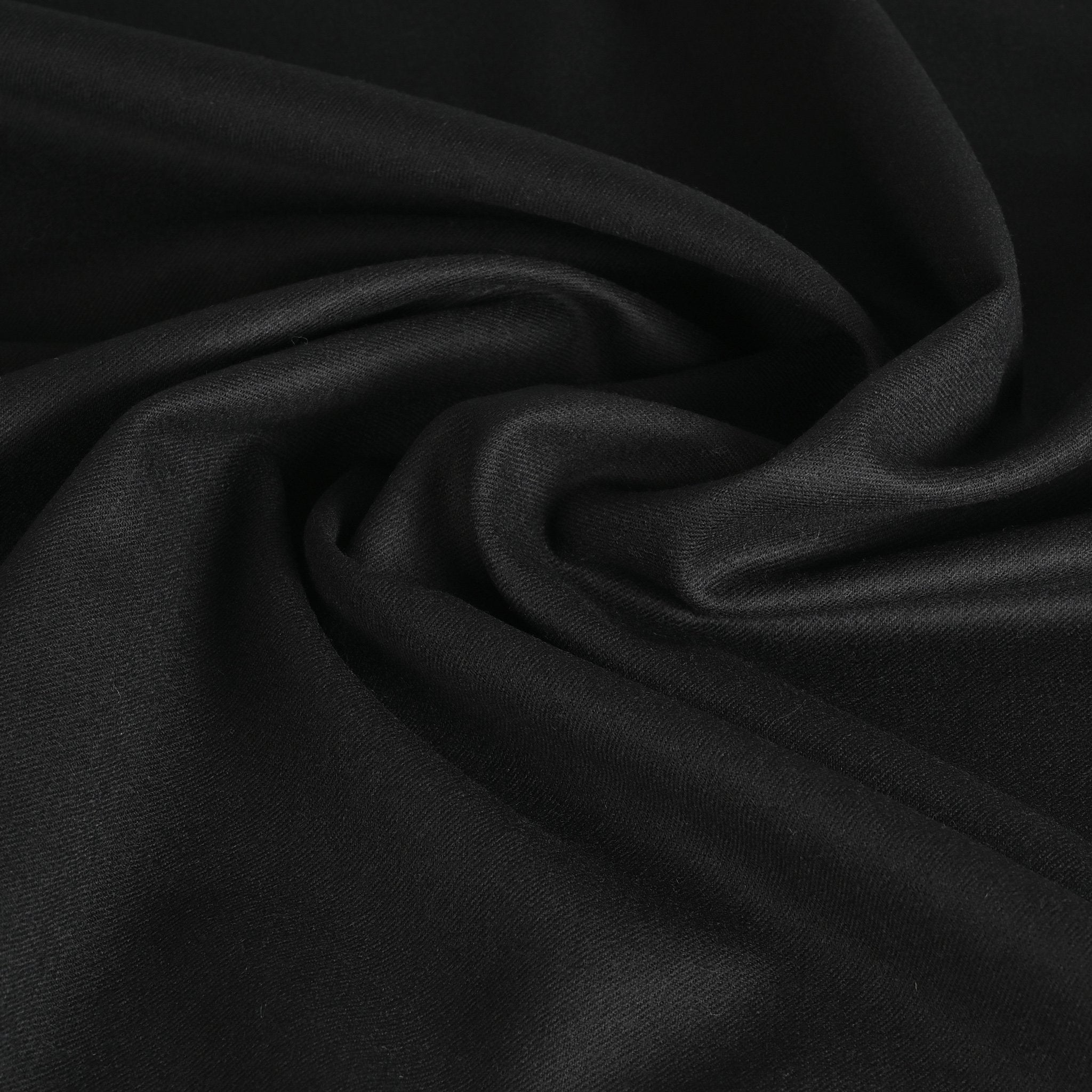 Black Stretchy Flannel Fabric 95106