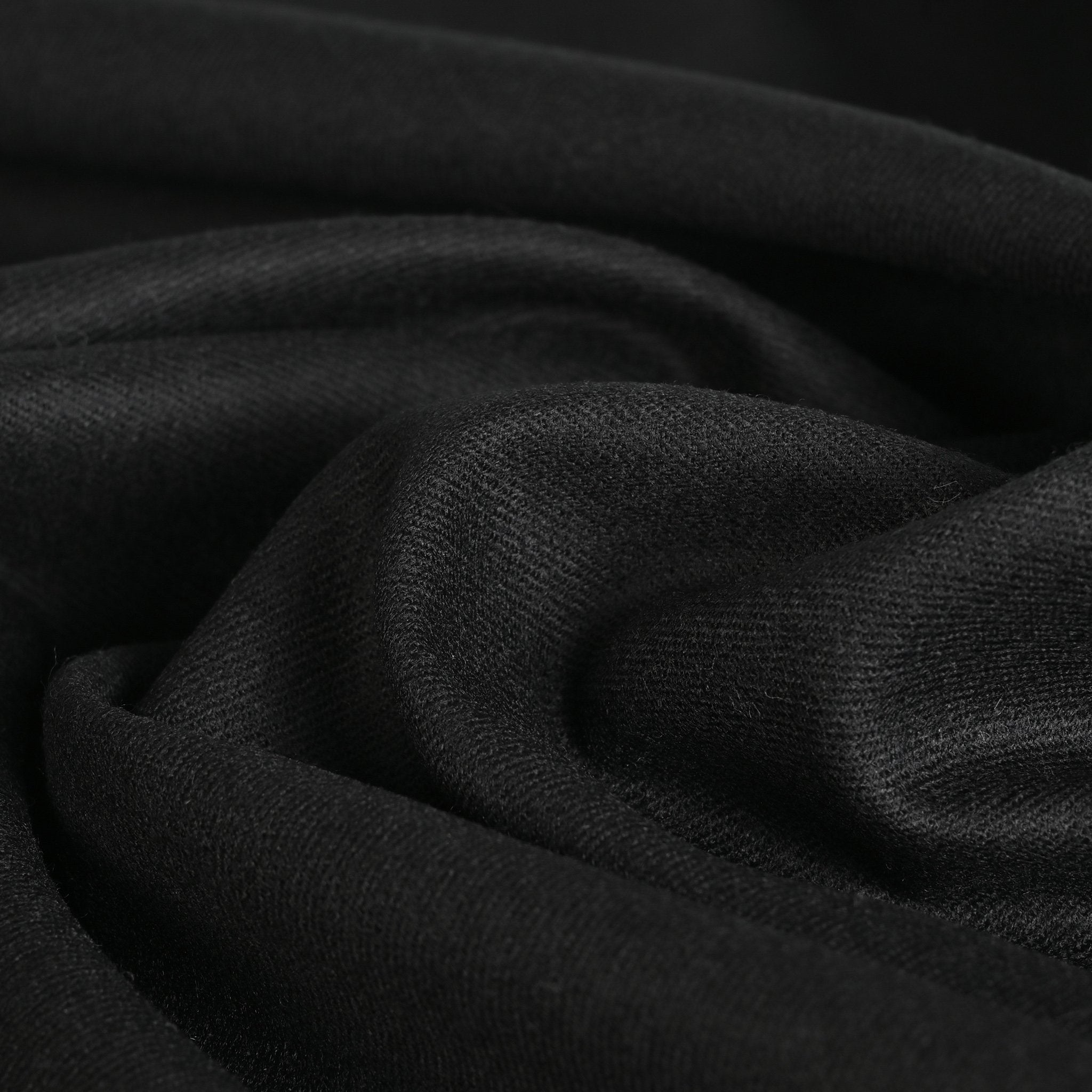 Black Stretchy Flannel Fabric 95106