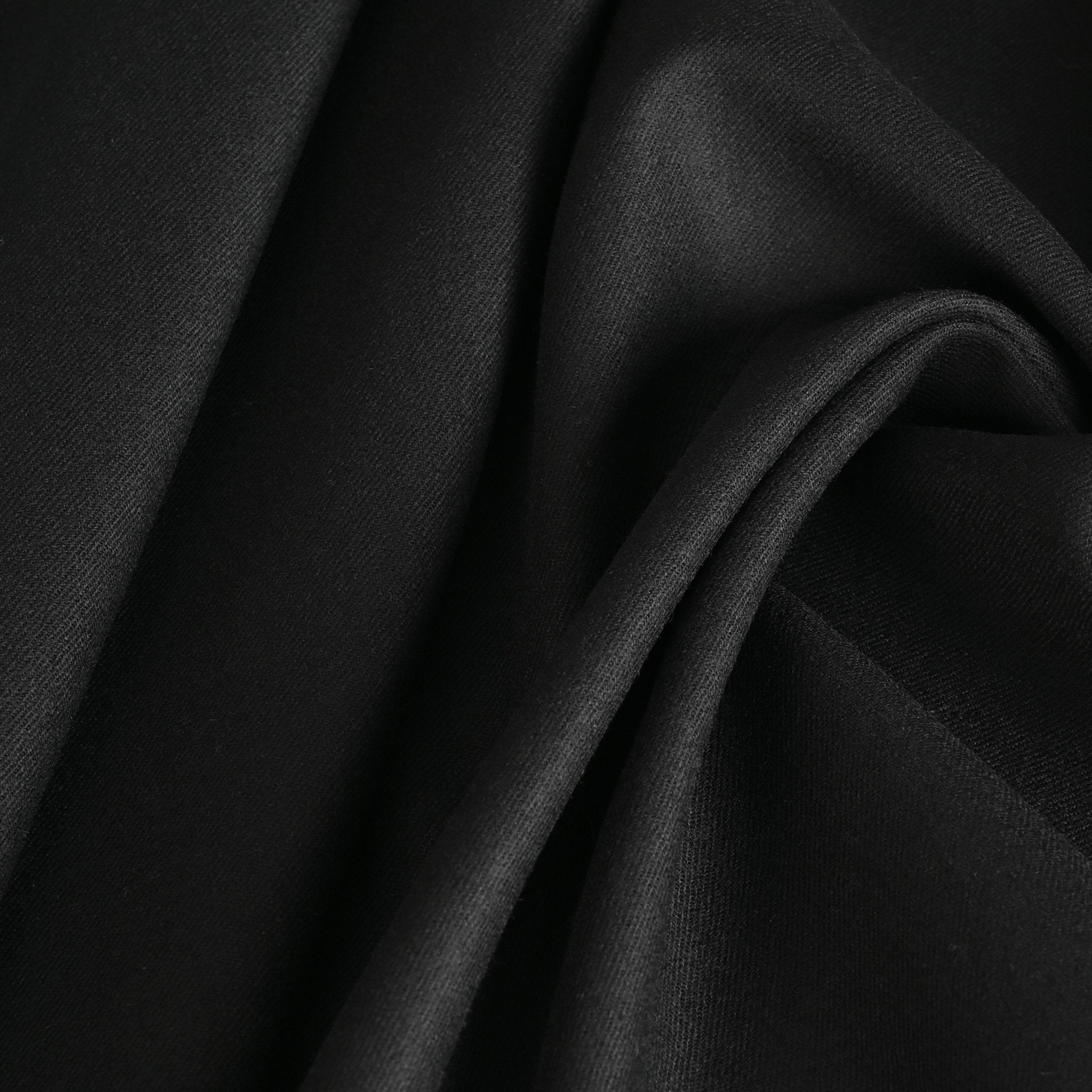 Black Stretchy Flannel Fabric 95106