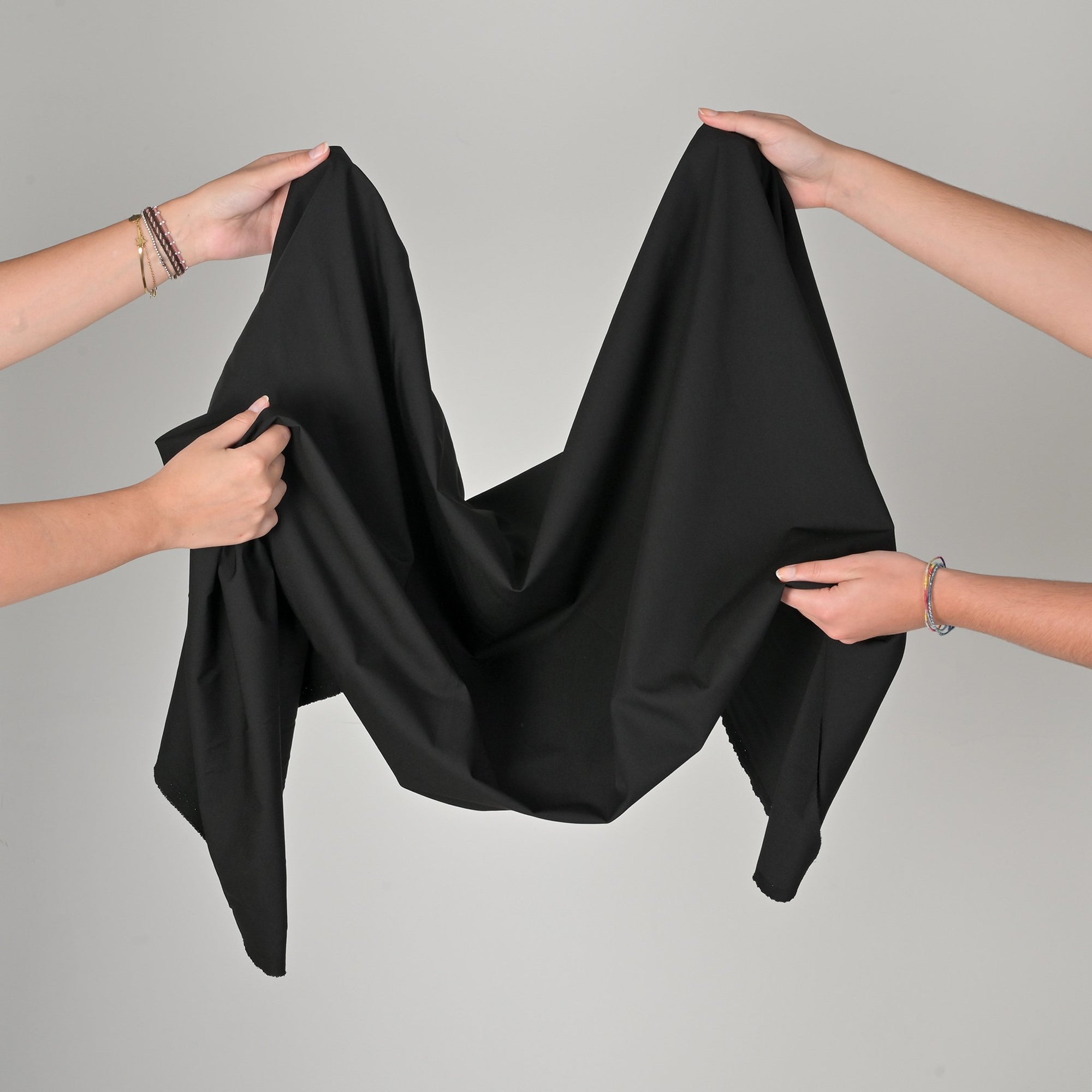 Black Stretchy Suiting Fabric 12045