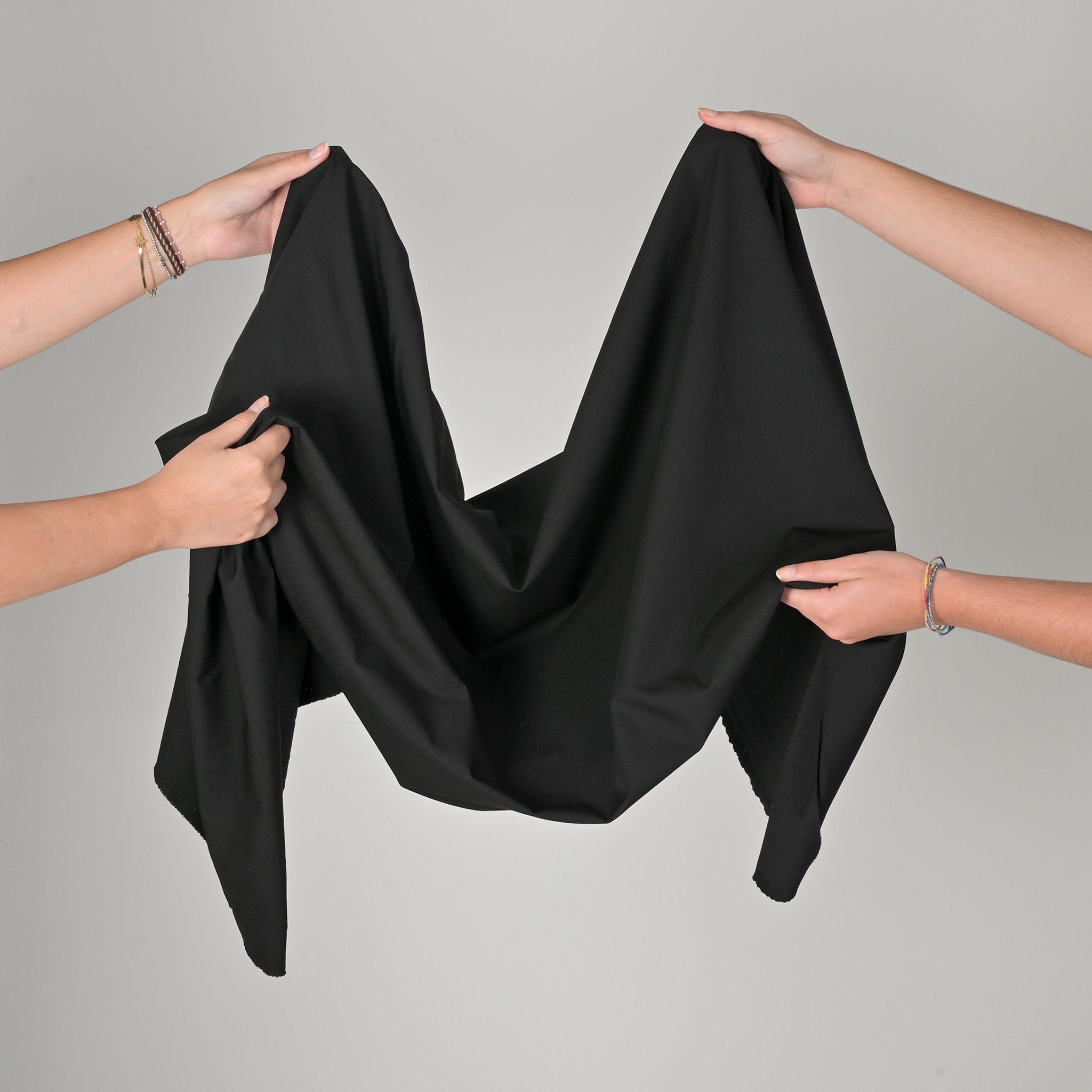 Black Stretchy Suiting Fabric 12045