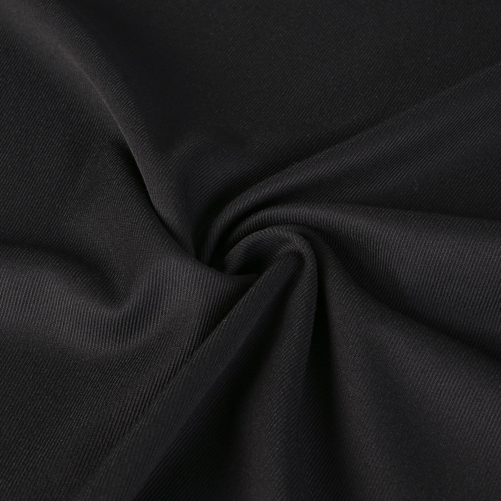Black Stretchy Twill Fabric 11136