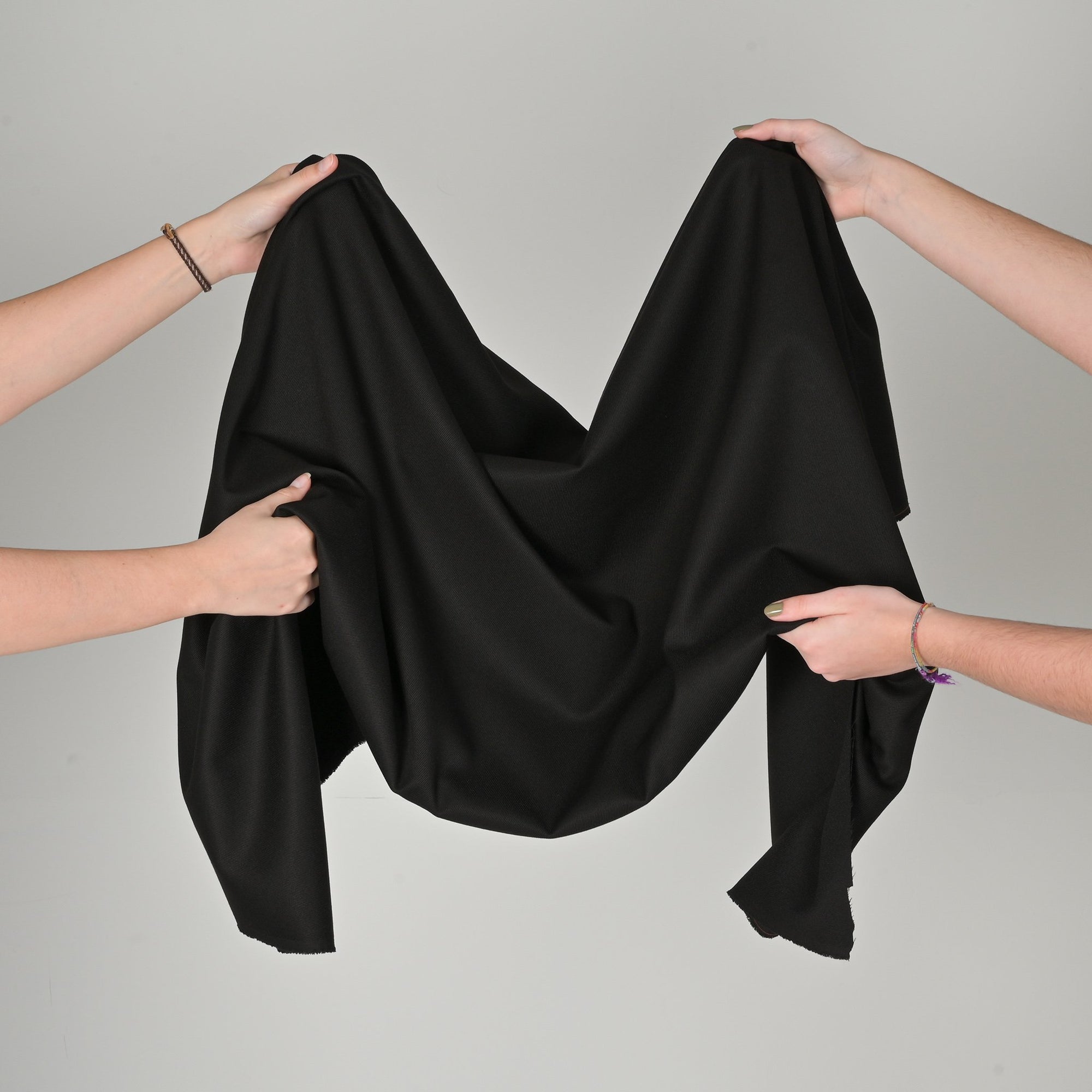 Black Stretchy Twill Fabric 11136