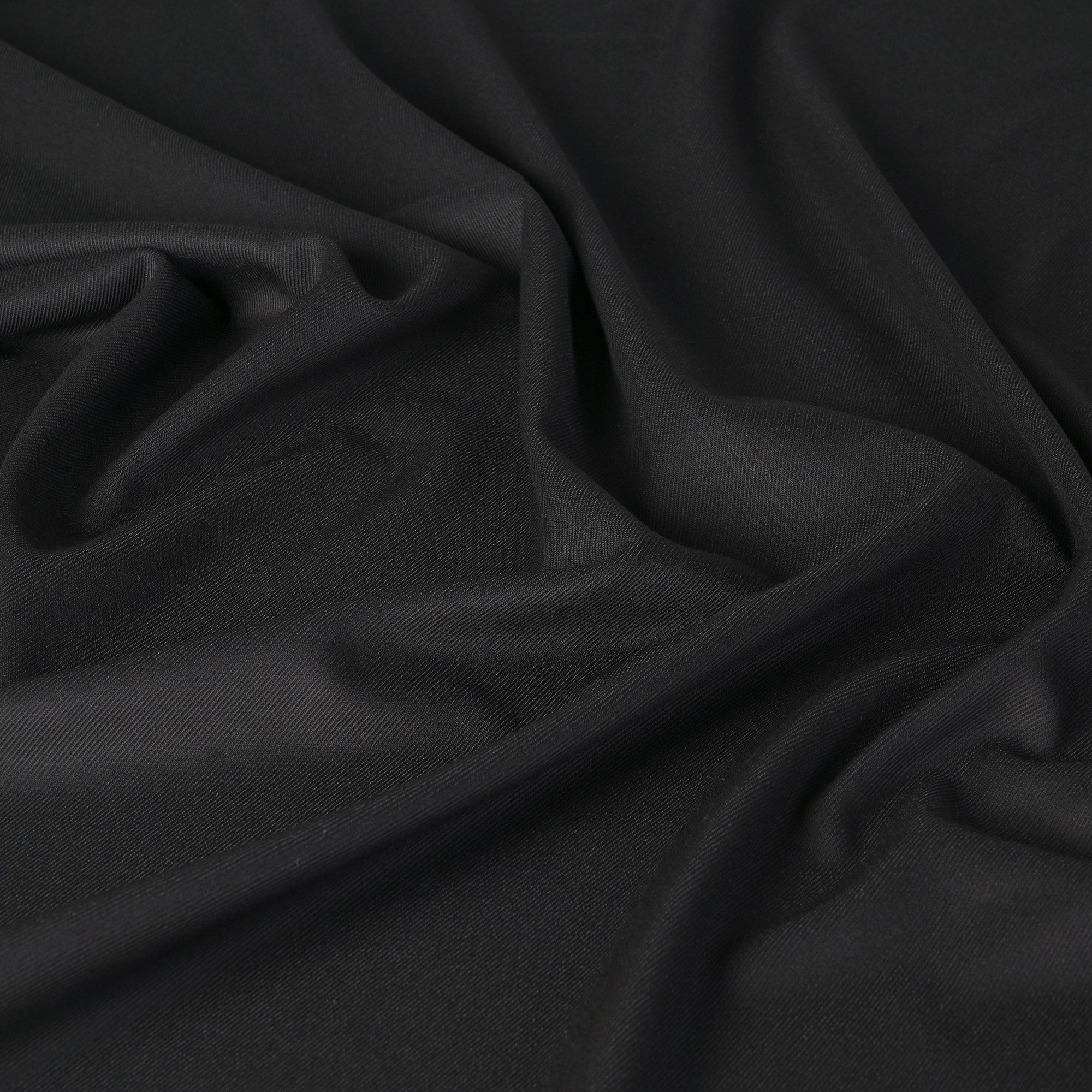 Black Stretchy Twill Fabric 11136