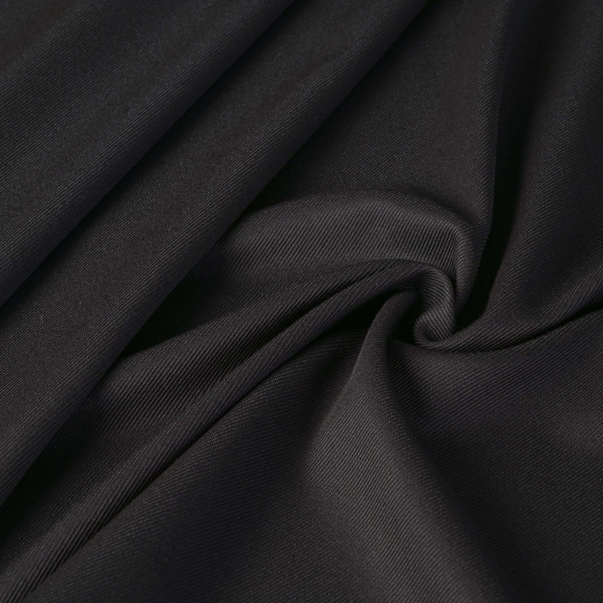 Black Stretchy Twill Fabric 11136