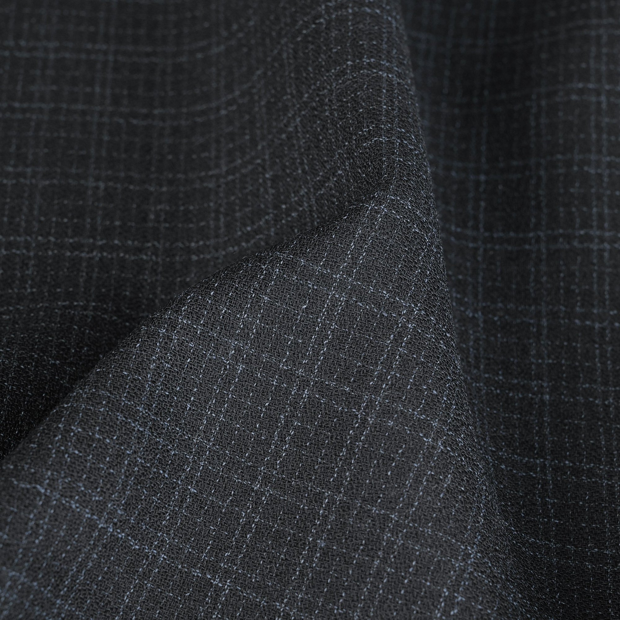 Black Striped Crepe Fabric 98