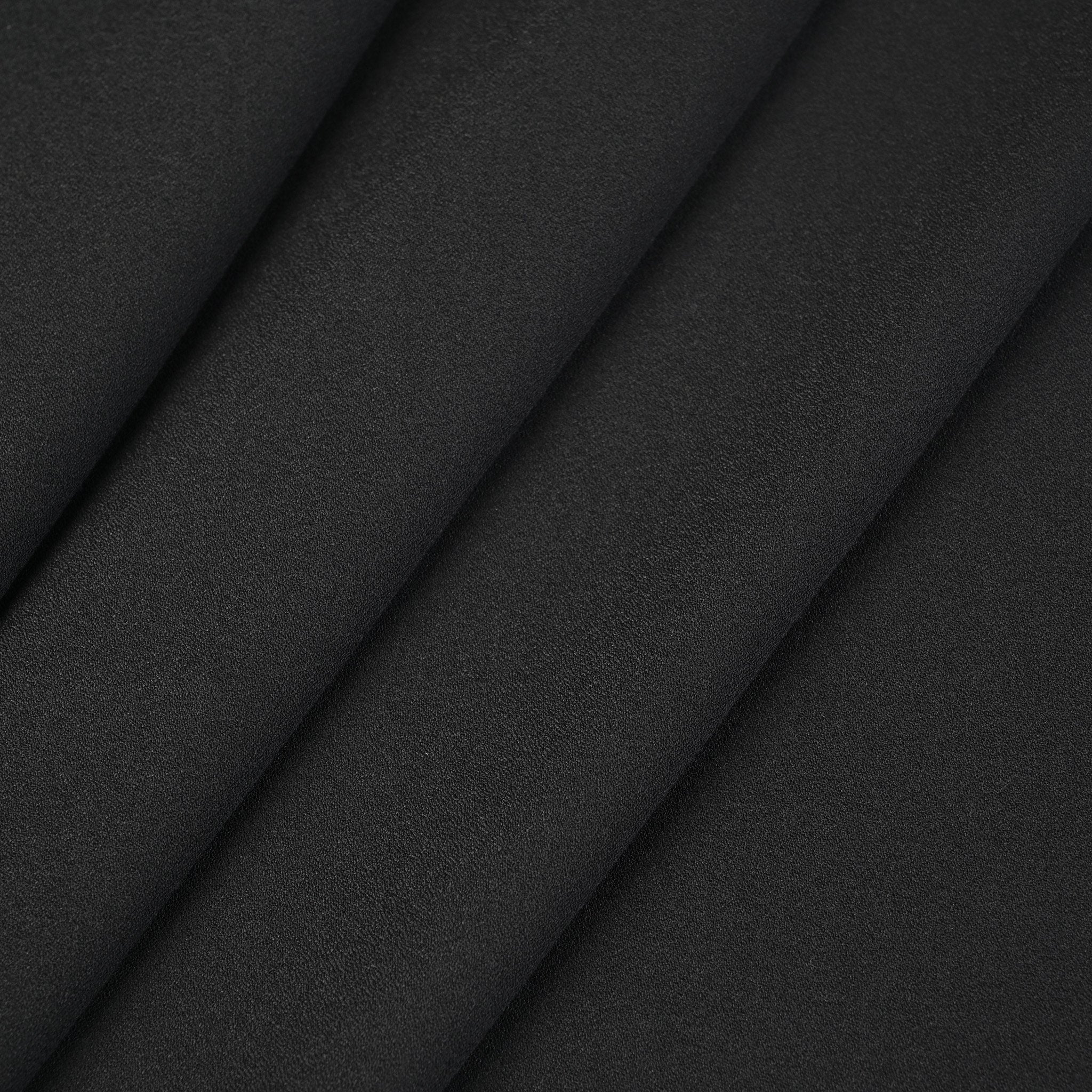 Black Suiting Crepe Fabric 95230