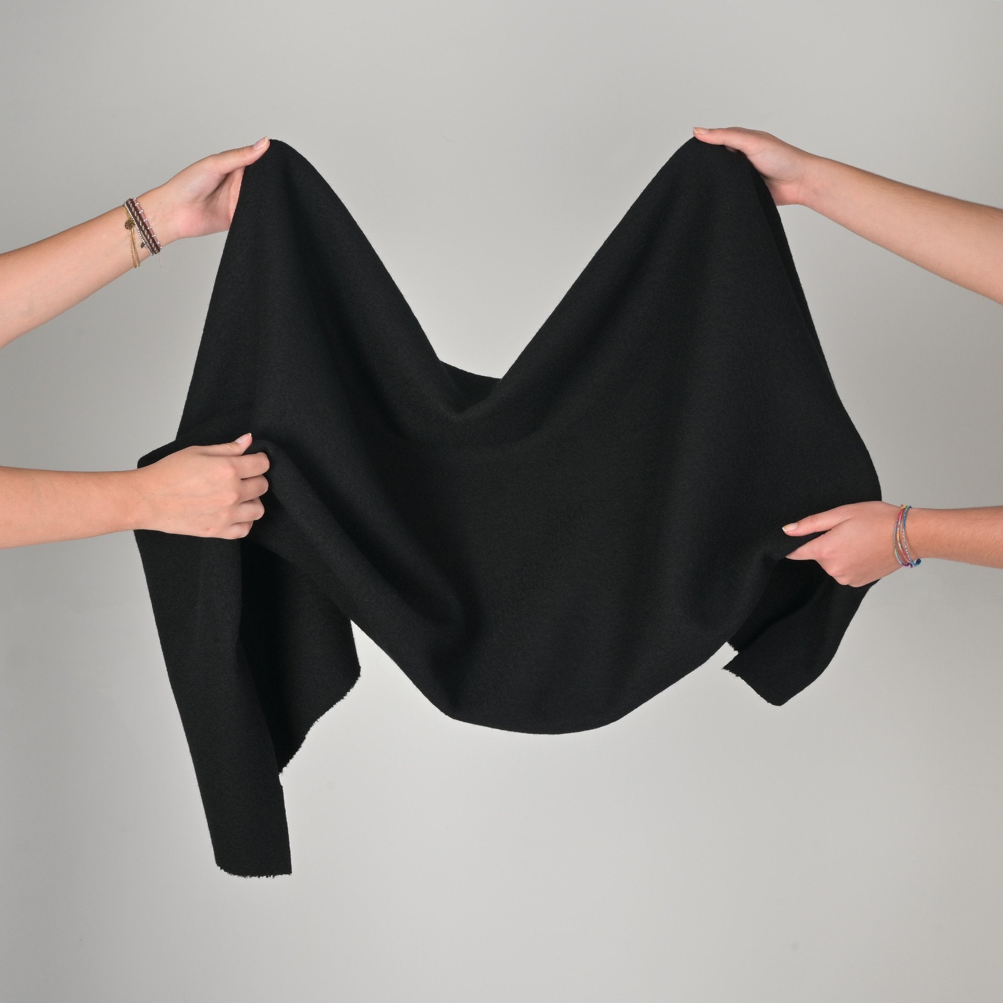 Black Textured Coating Fabric 12036