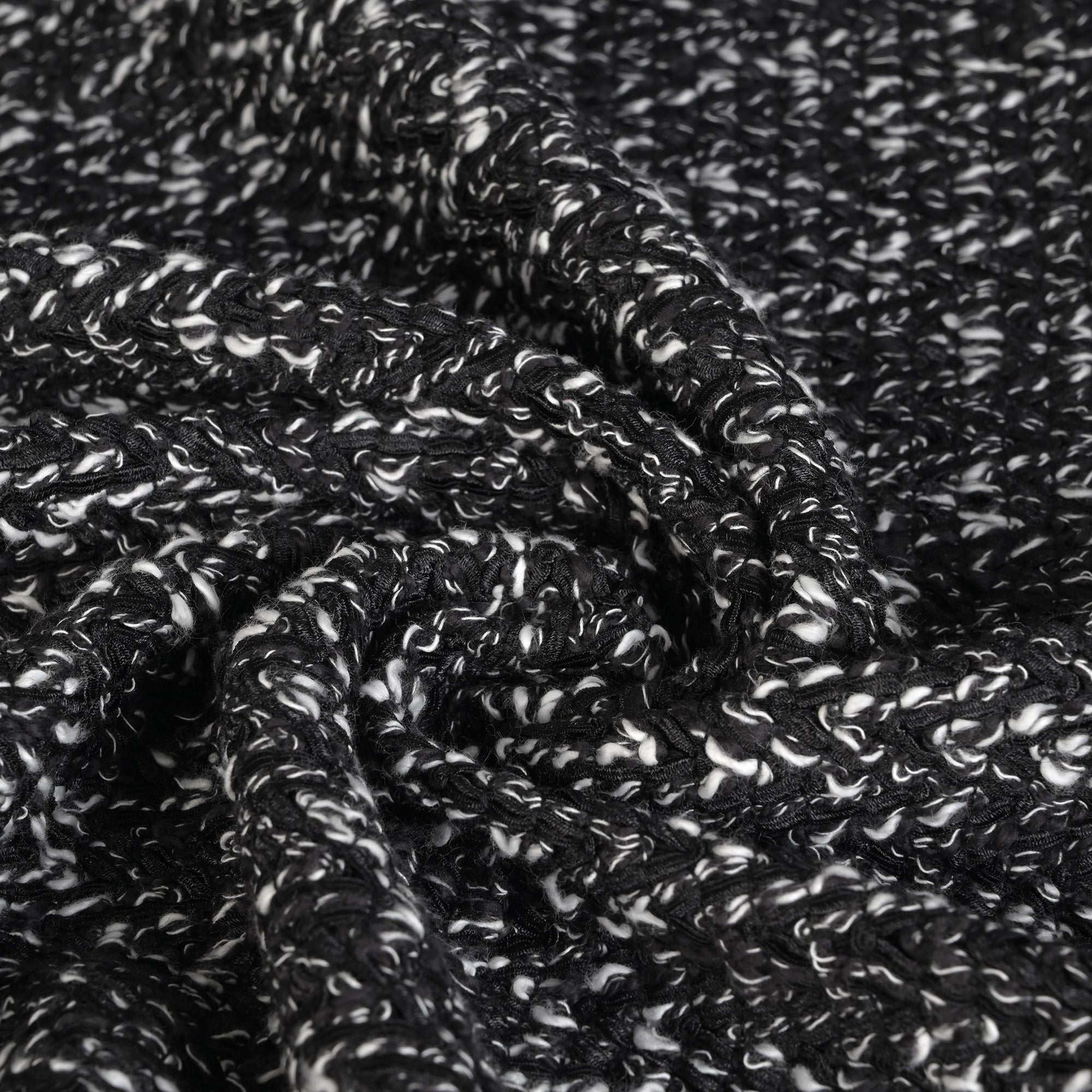 Black Tweed Fabric 1675