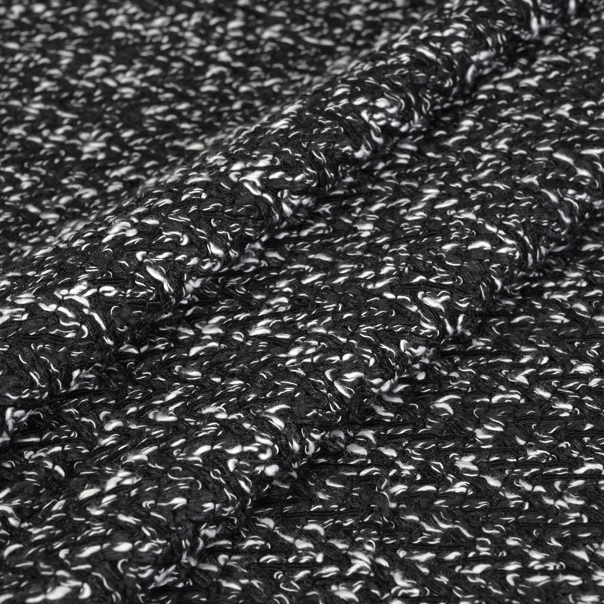 Black Tweed Fabric 1675