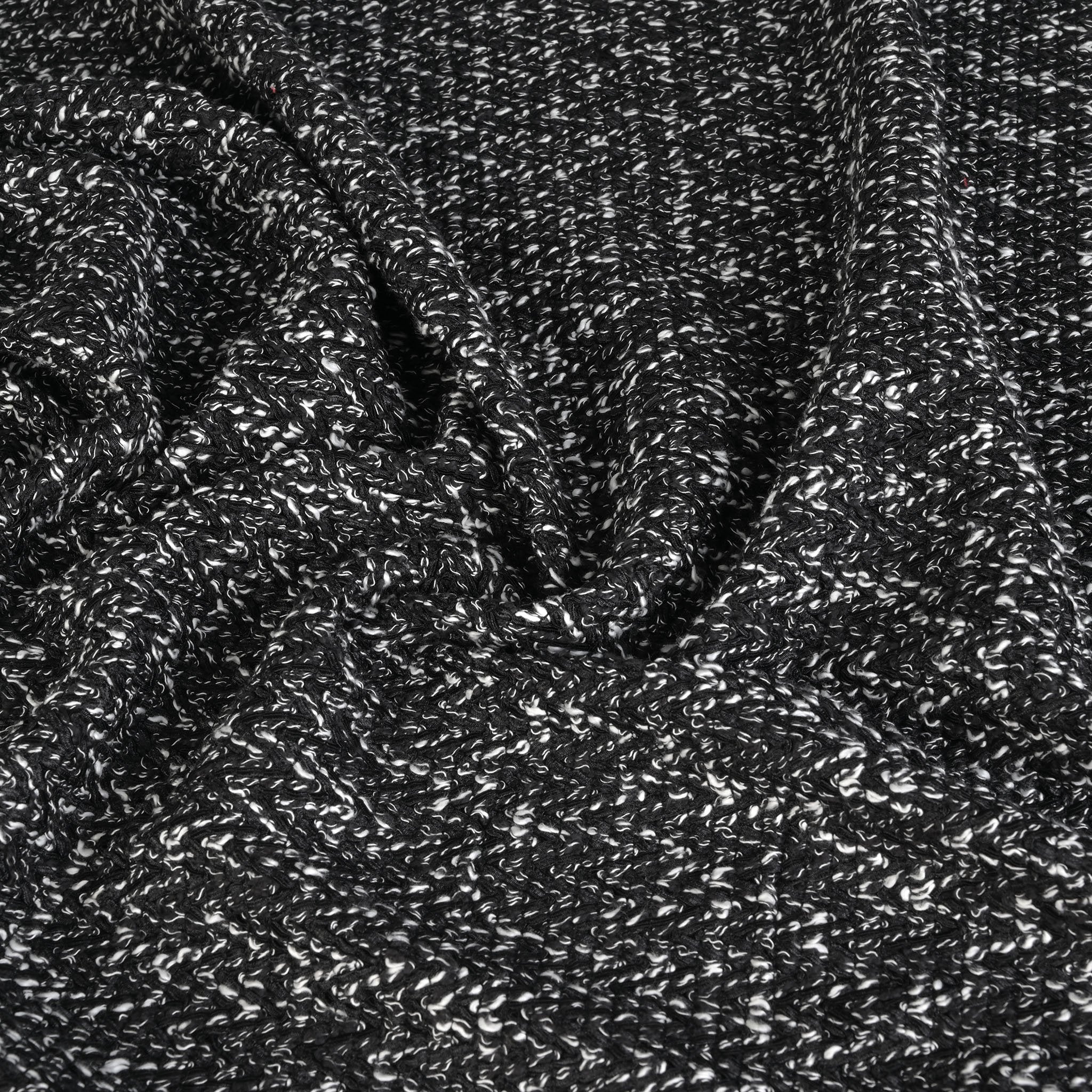 Black Tweed Fabric 1675