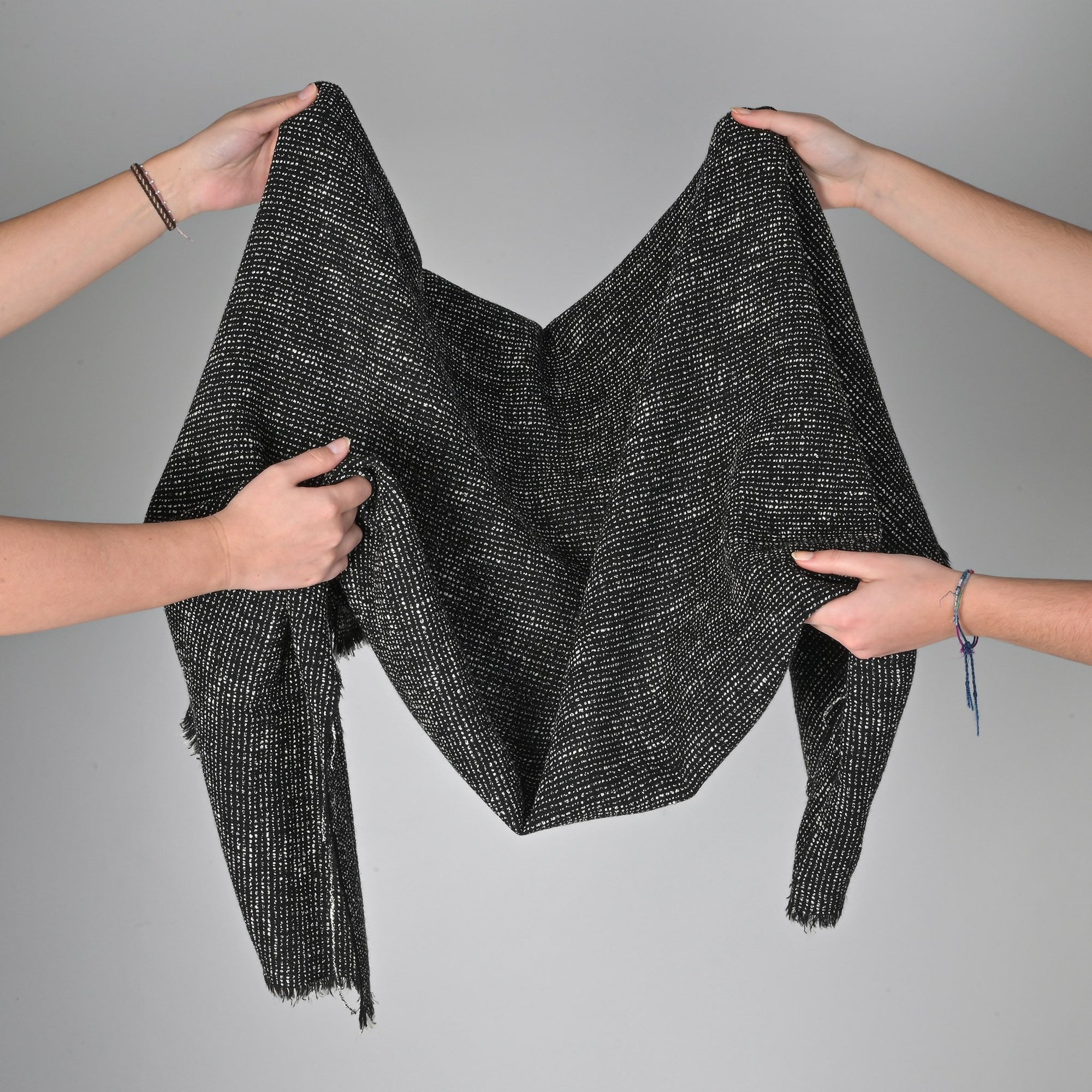 Black Tweed Fabric 3046