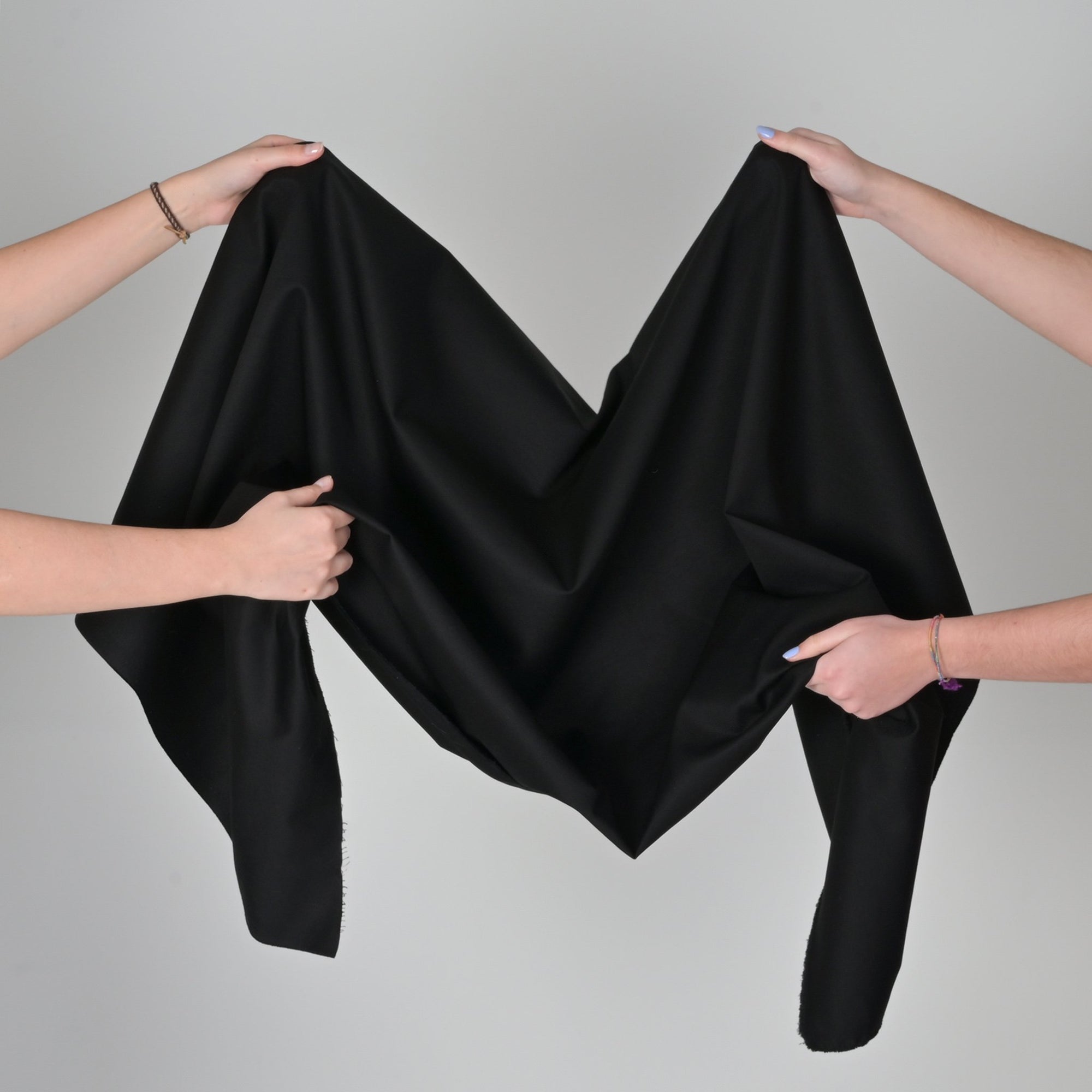 Black Twill Suiting Fabric 3725