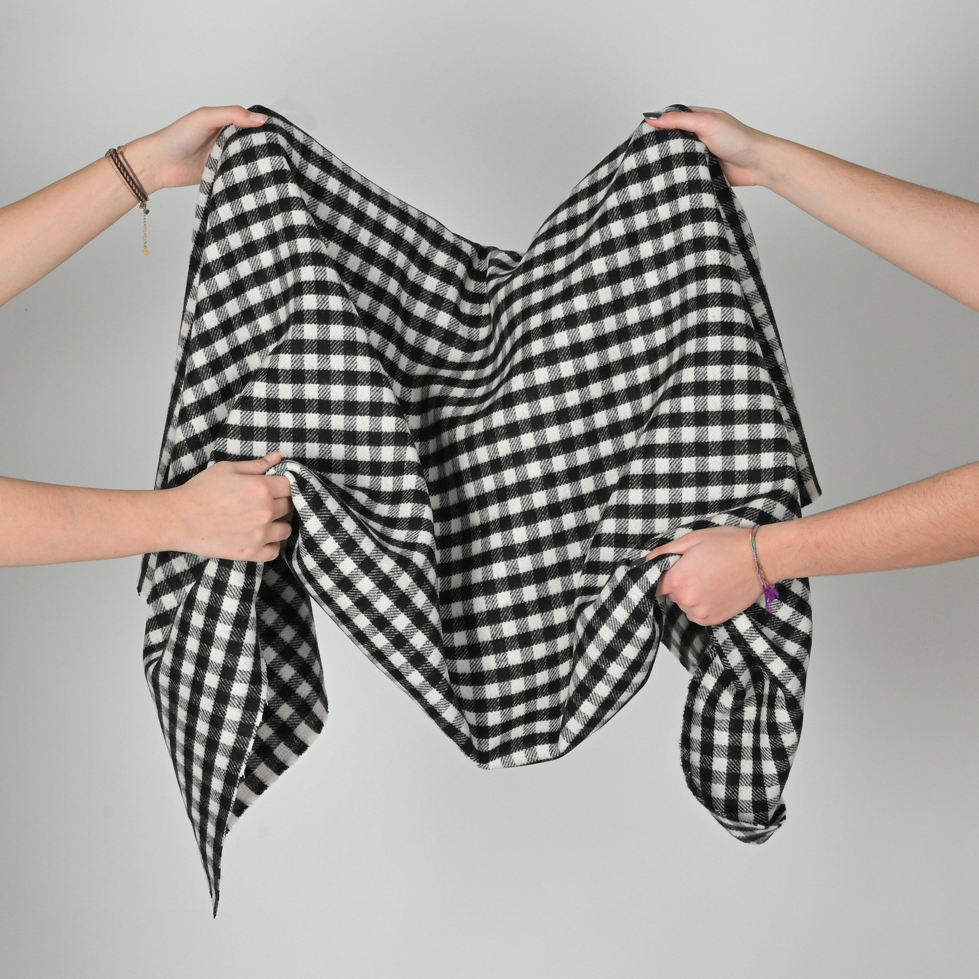 Black & White Vichy Coating Fabric 9495