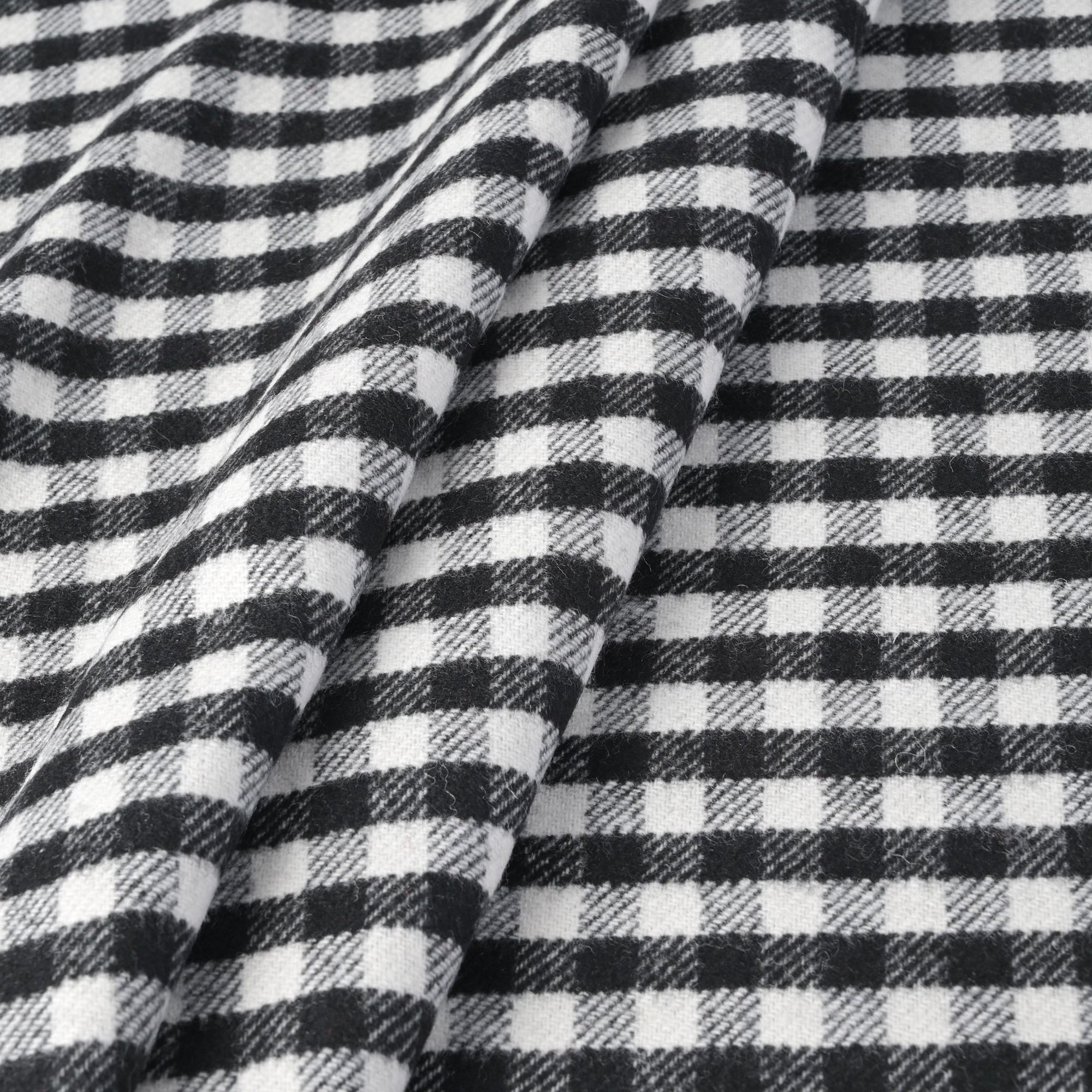 Black &amp; White Vichy Coating Fabric 9495