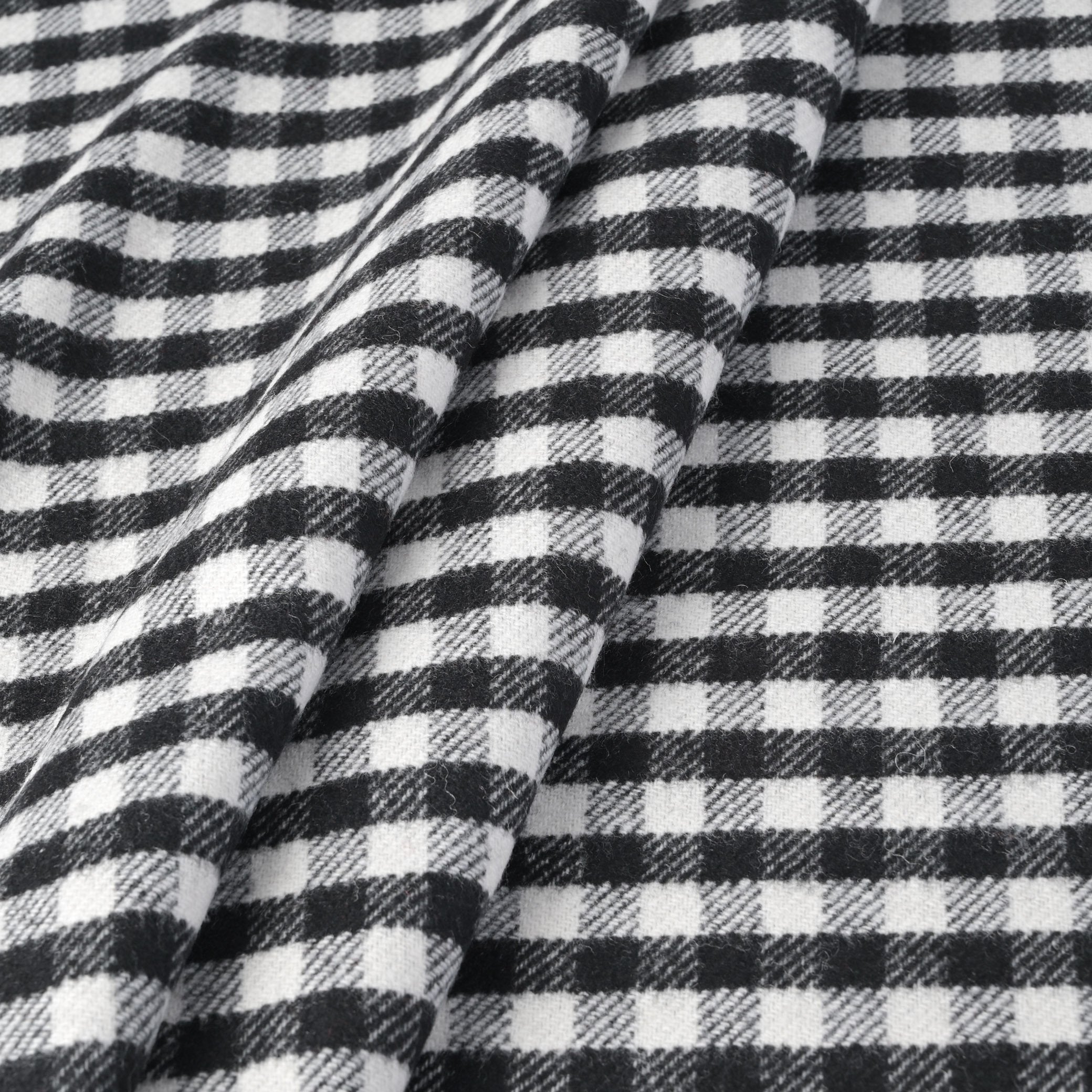 Black &amp; White Vichy Coating Fabric 9495