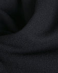 Black Woollen Crepe Fabric 96862