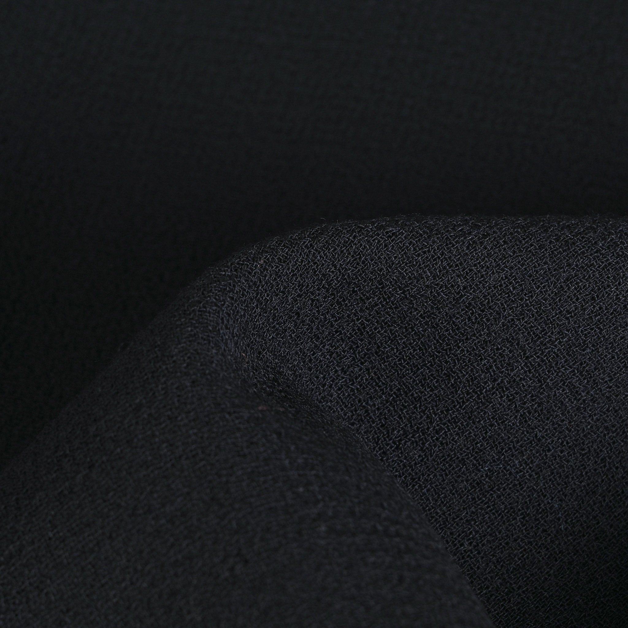 Black Woollen Crepe Fabric 96862