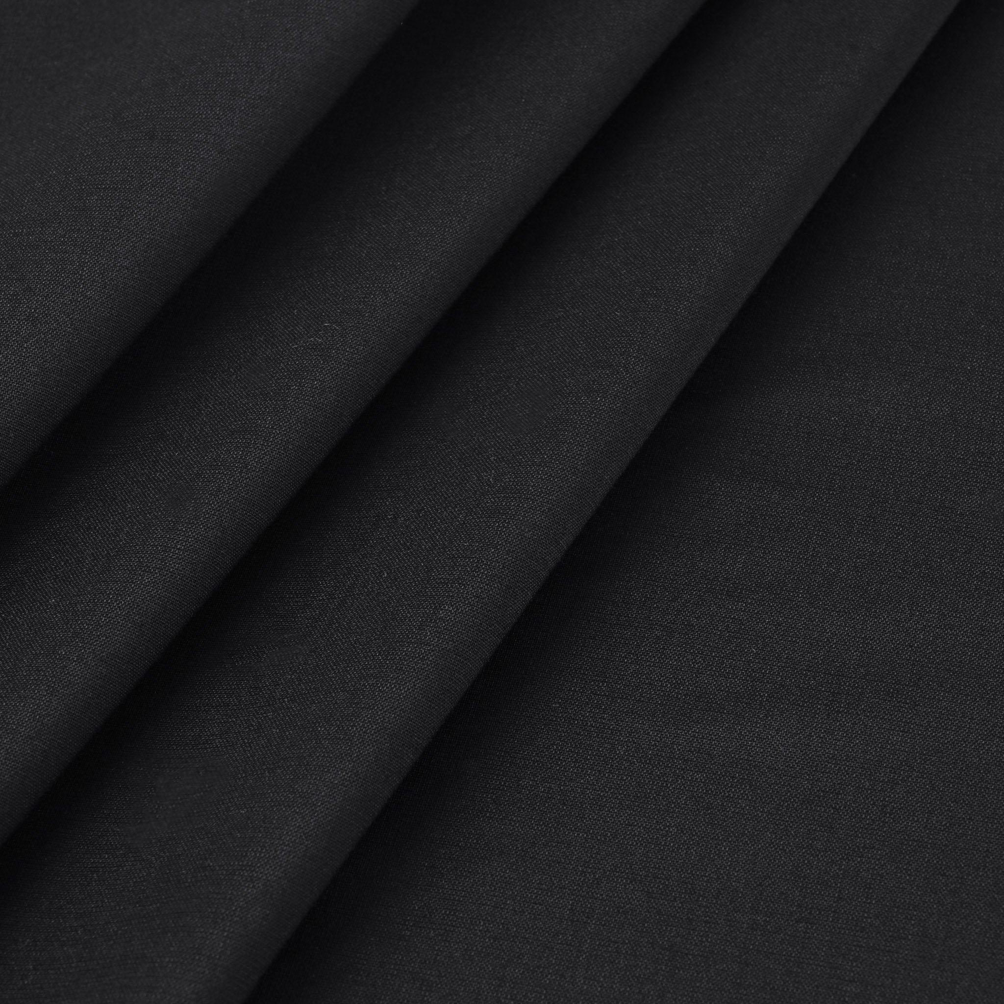Black Woollen Suiting Fabric 12055