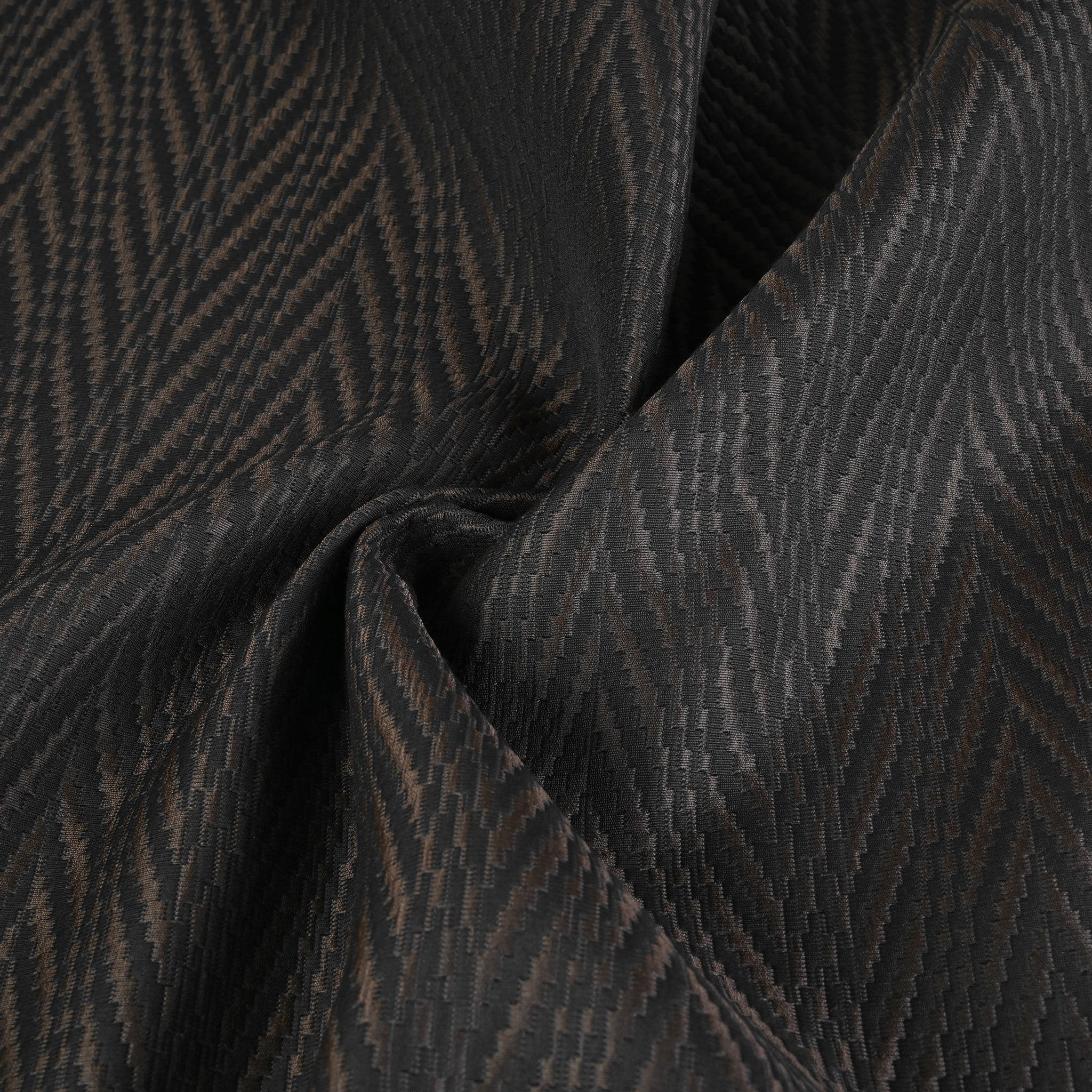 Black and Brown Jacquard Fabric 95341